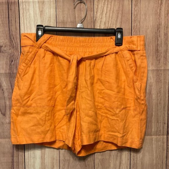 EST. 1946 Pants - EST. 1946 XL linen shorts orange